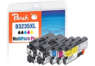 Peach, Peach Spar Plus Pack Tintenpatronen kompatibel zu Brother LC-3235XL, Peach B3235 XL Spar Plus Pack Druckerpatronen XL (2*bk, c/m/y) ersetzt Brother LC-3235XL für z.B. Brother DCPJ 1100 DW, Brother MFCJ 1300 DW