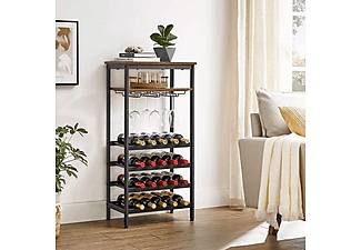 Vasagle, VASAGLE Weinregal »32 cm x 50 cm, Braun/Schwarz«, VASAGLE Weinregal »32 cm x 50 cm, Braun/Schwarz«