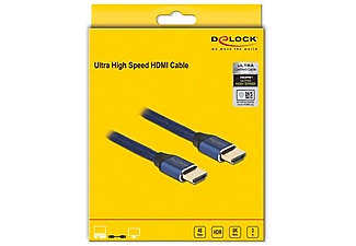 Delock, Delock Kabel 8K 60Hz HDMI - HDMI, 3 m, Blau, Delock Kabel 8K 60Hz HDMI - HDMI, 3 m, Blau