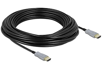 undefined, DELOCK 85012 HDMI-Kabel 15 m HDMI Typ A (Standard) Schwarz, Delock Optisches Kabel 4K 60Hz HDMI - HDMI, 15 m, Schwarz