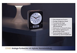 TFA, Analoger Funk-Wecker mit digitaler Alarmeinstellung COMBO, TFA Dostmann Funkwecker »Combo«