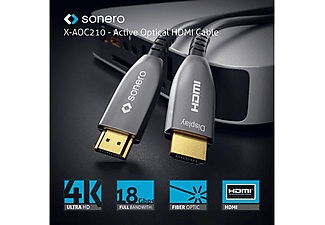 undefined, sonero X-AOC210-150 HDMI-Kabel 15 m HDMI Typ A (Standard) Schwarz, sonero Kabel Premium Zert. Aktiv HDMI 15 m