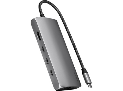 Satechi, SATECHI 8K - USB-C Multiport Adapter (Space Gray), Satechi USB-C® Dockingstation ST-P8KEM