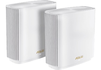 Asus, Asus ZenWiFi AX7800 (XT9) WLAN Router 2.4 GHz, 5 GHz, 5 GHz 7800 MBit/s, ASUS ZenWiFi AX (XT9) AX7800 Set - WLAN Mesh System (Weiss)