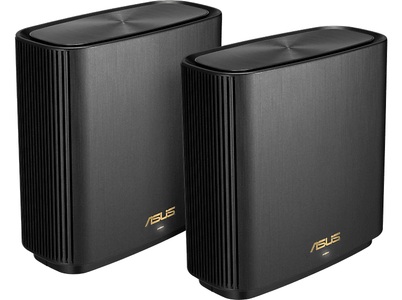 Asus, Asus ZenWiFi AX7800 (XT9) WLAN Router 2.4 GHz, 5 GHz, 5 GHz 7800 MBit/s, ASUS ZenWiFi AX (XT9) AX7800 Set - WLAN Mesh System (Schwarz)