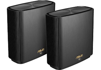 Asus, Asus ZenWiFi AX7800 (XT9) WLAN Router 2.4 GHz, 5 GHz, 5 GHz 7800 MBit/s, ASUS ZenWiFi AX (XT9) AX7800 Set - WLAN Mesh System (Schwarz)