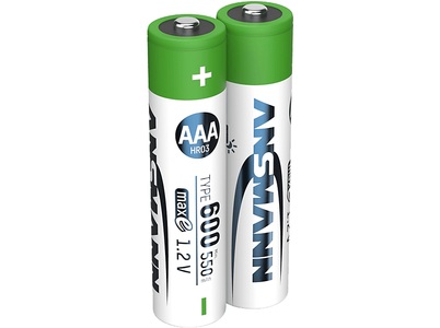 Ansmann, ANSMANN Micro AAA Typ 600 - Akku, ANSMANN Micro AAA Ni-MH 550 mAh 2 Stück - Solarakku