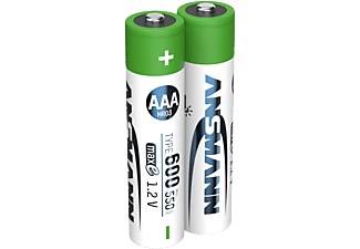 Ansmann, ANSMANN Micro AAA Typ 600 - Akku, ANSMANN Micro AAA Ni-MH 550 mAh 2 Stück - Solarakku