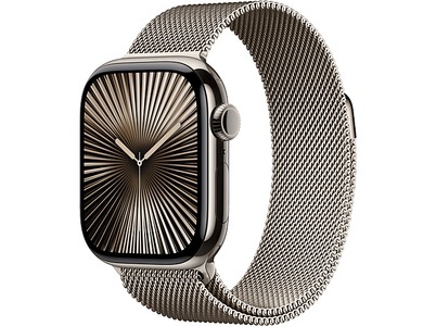 Apple, Apple Watch Series 10 GPS Cellular 46mm Natural Titanium/Natural, Apple Watch Series 10 GPS + Cellular, 46mm, Natural Titanium / Natural Milanese Loop S/M ? Titanium