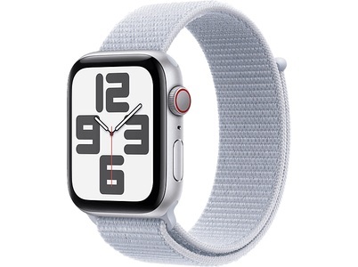 Apple, Apple Watch SE GPS Cellular 2024 44mm Silver/Blue Cloud Sport Loop, Apple Watch SE GPS + Cellular 2024, 44mm, Silver / Blue Cloud Sport Loop ? Silver