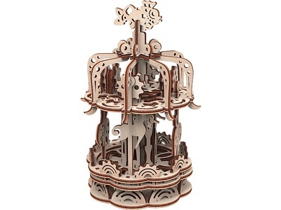 undefined, Mr Playwood - Karussell Kleines Modell 88-teilig (FR-DE-EN-POL-EE-RU-UKR), MR. PLAYWOOD Carrousel S 3D-Puzzle