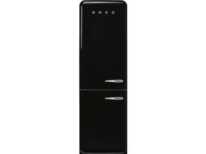 SMEG, Kühl-Gefrier-Kombination FAB32LBL5 Links, Smeg FAB32LBL5 Kühlschrank Schwarz links