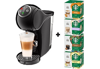 DE-LONGHI EDG315.B Genio S Plus Starter Kit - Kapselmaschine (Schwarz)