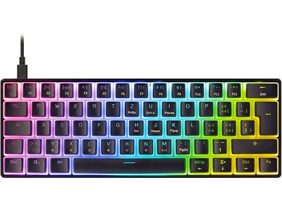 DELTACO GAM-075V2-CH, Gaming Tastatur, Mechanisch, Kabelgebunden, Schwarz
