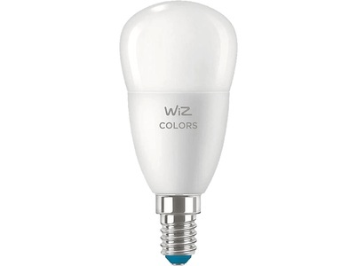 WiZ, WiZ P45 LED-Lampe E14 4,9 W Tropfen satiniert RGBW, WiZ LED-Leuchtmittel »4,9W (40W) E14 Tunable White & Color Einzelpack« E14 Farbwechsler