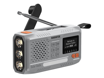 Marmitek, MARMITEK RESQ 100 Kurbelradio, Digital, DAB+, DAB, FM, Bluetooth, Grau