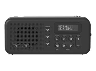 PURE Elan Move Taschenradio, Digital, DAB+, FM, Bluetooth, Schwarz