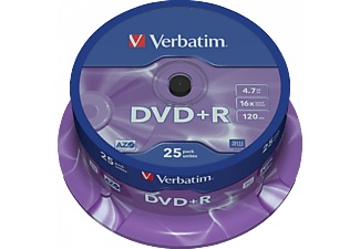 Verbatim, Verbatim 43500 DVD+R Rohling 4.7 GB 25 St. Spindel, Verbatim DVD+R, 4.7GB, 1-16x, 43500, (25er Spindel)