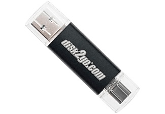 Disk2Go, Disk2Go Switch - USB-Stick (8 GB, Schwarz), Disk2go USB-Stick switch, 8GB, Type-C USB 3.1 Type-A USB 3.0, 30006590