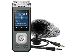 Philips, Philips Digital Voice Tracer, 8GB, Video Kit, Philips VoiceTracer Dvt7110 - Aufnahmegerät (Anthrazit/Chrom)