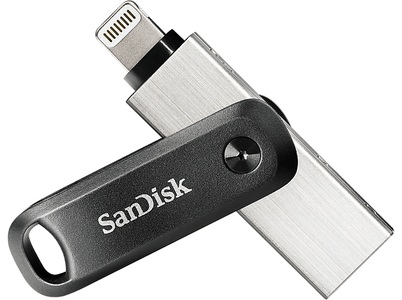 SanDisk, USB-Zusatzspeicher Smartphone/Tablet SanDisk iXpand™ Flash Drive Go Schwarz/Silber 256 GB USB 3.0, Lightning, Sandisk iXpand Go - USB-Stick (256 GB, Schwarz/Silber)