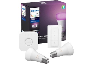 Philips, Philips Hue Leuchtmittel E27, Bluetooth, Philips Hue White & Color Ambiance E27 Starter-Kit