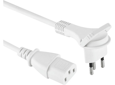 Elektromaterial, Elektromaterial Netzkabel 2 m, Schoenenberger Power Cable - Verlängerungskabel (Weiss)