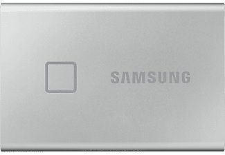 Samsung, Samsung Portable SSD T7 Touch (MU-PC1T0S/WW) - ext. SSD Silber - 1TB - USB3.2 Gen2, Samsung Portable T7 Touch 1000 GB silber - Externe SSD ? SSD (Solid State Disks) ? Silber