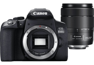 Canon, CANON EOS 850D Body + EF-S 18-135mm f/3.5-5.6 IS USM - Spiegelreflexkamera (Fotoauflösung: 24.10 MP) Schwarz, Canon EOS 850D/18 135mm 24 20 Mpx APS C/DX Spiegelreflexkamera