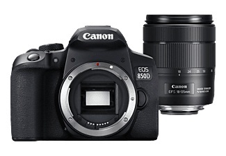 Canon, CANON EOS 850D Body + EF-S 18-135mm f/3.5-5.6 IS USM - Spiegelreflexkamera (Fotoauflösung: 24.10 MP) Schwarz, 