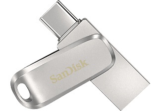Sandisk Ultra Dual Drive Luxe - USB-Stick (128 GB, Silber)