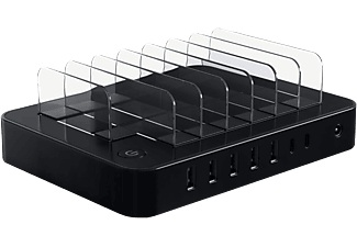 Acer,Amazon,Apple,Asus,Blackberry,CAT,Fitbit,Fossil,Garmin,Google,GoPro,HTC,Huawei,Lenovo,LG,Microsoft,Motorola,Nokia,OnePlus,Oppo,Polar,Samsung,Sonstige,Sony,Suunto,Tolino,TomTom,Wiko,Xiaomi, Satechi - 7-fach USB Multi-Dockingstation Ladesstation Halterung 5x USB / 2x USB C (ST-MCSTC7B) - Schwarz, 