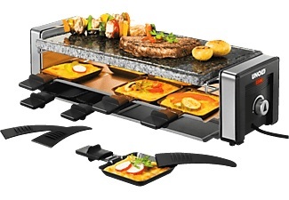 Unold, Unold Delice Raclette mit Grillstein, mit manueller Temperatureinstellung Schwarz/Silber, Unold Délice Raclettegrill