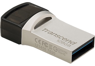 Transcend, Transcend JetFlash 890 - USB3 OTG-Stick - 128GB, Transcend JetFlash 890 - USB-Flash-Laufwerk - 128 GB - USB 3.1 Gen 1 / USB-C - Silber