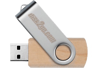 Disk2Go, DISK2GO Wood - USB-Stick (8 GB, Braun/Silber), Disk2go USB-Stick wood, 8GB, USB 2.0, 30006660
