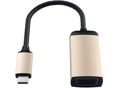 Satechi, Satechi Usb-C zu VGA Adapter, SATECHI ST-TCVGAG - Adapter USB-C zu VGA (Schwarz/Gold)