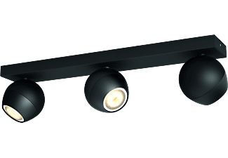 Philips, Philips Hue Aufbauspot Buckram 3x, Philips Hue Buckram 3-flammig Dimmschalter schwarz
