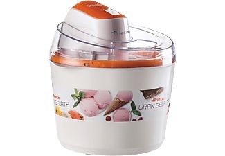 Ariete, Ariete - Glacemaschine 1.2 L - Weiss und Orange, Ariete Eismaschine «Gran Gelato» 1,5 l, Doppel-Isolation