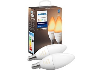 Philips, PHILIPS Hue E14 White Ambiance - Leuchtmittel (Weiss), Philips Hue Kerzenlampe White Ambiance 2x E14 5,2W
