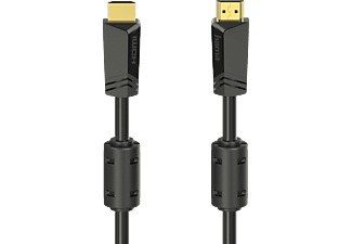 HAMA, HAMA 205009 HS HDMI 4K M/M 10M - HDMI-Kabel (Schwarz), hama 00205009 High Speed HDMI?-Kabel, Stecker - Stecker, 4K, Ethernet, vergoldet, 10,0 m