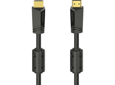 HAMA, HAMA 205009 HS HDMI 4K M/M 10M - HDMI-Kabel (Schwarz), hama 00205009 High Speed HDMI?-Kabel, Stecker - Stecker, 4K, Ethernet, vergoldet, 10,0 m
