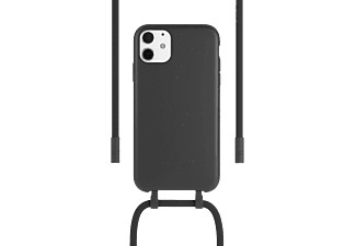 Apple, Woodcessories - iPhone 11 / iPhone Xr Change Necklace BioCase Schutzhülle Vegan Biologisch Abbaubar + Handykette (CHA014) - Schwarz, 
