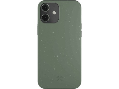 Apple, Woodcessories - iPhone 12 Mini BioCase Antimikrobielle Schutzhülle Vegan Biologisch Abbaubar - Midnight Green, WOODCESSORIES BioCase - Schutzhülle (Passend für Modell: Apple iPhone 12 mini)