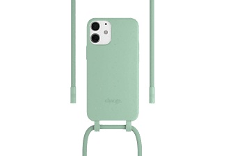Apple, Woodcessories - iPhone 12 Mini Change Necklace BioCase Schutzhülle Vegan Biologisch Abbaubar + Handykette (CHA026) - Mint Green (Grün), 