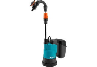Gardena, GARDENA 14602-20 - Regenfasspumpe (Schwarz/Blau), Akku-Regenfasspumpe 2000/2 18V P4A Set, Tauch- / Druckpumpe