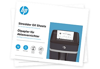 Hp, HP Aktenvernichter Öl-Blätter Aktenvernichteröl 1 St., HP Inc. Ölpapier für Aktenvernichter A5 12 Stück