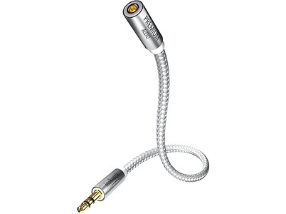 inakustik, inakustik Premium 3.5mm Klinken-Verlängerung (5m) Audio Kabel, INAKUSTIK 410205 - 3.5 mm Klinken-Verlängerungskabel (Silber/Weiss)