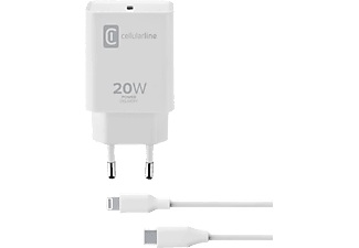 CELLULAR LINE, CELLULAR LINE ACHIPHKITC2LMFI20W - Ladegerät (Weiss), CELLULAR LINE ACHIPHKITC2LMFI20W - Ladegerät (Weiss)