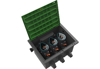 Gardena, GARDENA 1286-20 - Bewässerungsventils Set (Schwarz), Gardena Ventilbox 9V Bluetooth Aktion Set