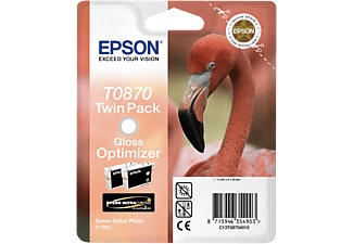 Epson, Original Tintenpatrone gloss optimizer 2 Stk. Epson T0870, C13T08704010, Epson T0870 Original Glossoptimierer C13T08704010 Gloss Optimierer 2 Stück Duopack